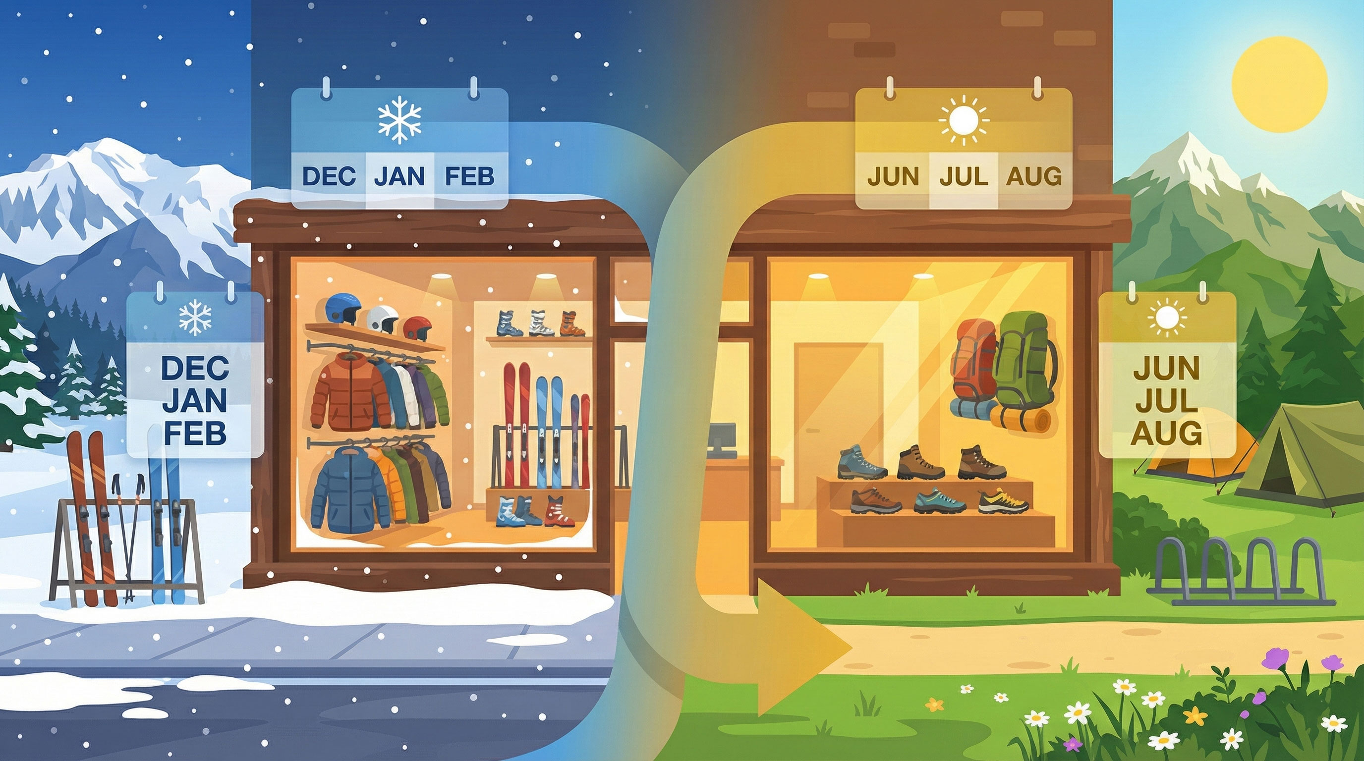 E-commerce en Station de Ski : Comment Gérer la Saisonnalité de Votre Boutique en Ligne