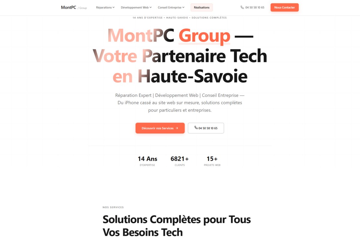 MontPC - Site corporate multi-services informatiques